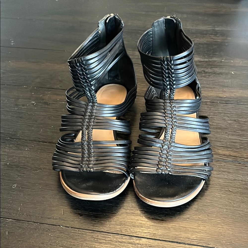 Black Strappy Women's Sandals